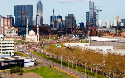 ROTTERDAM, THE NETHERLANDS - April 10: NN Rotterdam Marathon at Rotterdam on April 10, 2022 in Rotterdam, The Netherlands (Photo by Luka de Kruijf/Orange Pictures)