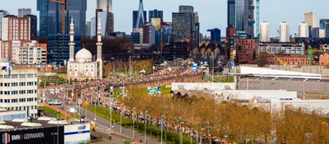 ROTTERDAM, THE NETHERLANDS - April 10: NN Rotterdam Marathon at Rotterdam on April 10, 2022 in Rotterdam, The Netherlands (Photo by Luka de Kruijf/Orange Pictures)